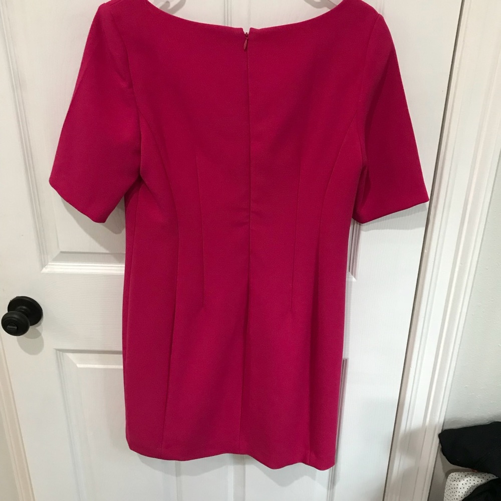 Ann Taylor Shortsleeve Fuscia Dress - Picture 7 of 8